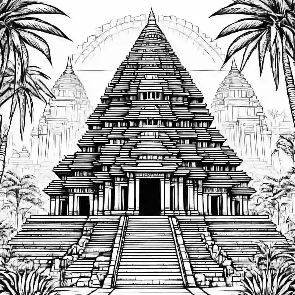 Ancient Temples coloring pages